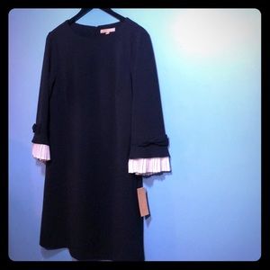 Hope & Harlow Navy Blue Dress with white accents